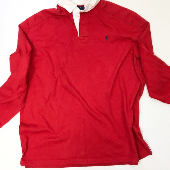 Vintage 90s Polo Rugby Shirt XL Men’s 100% Cotton - Picture 3 of 7